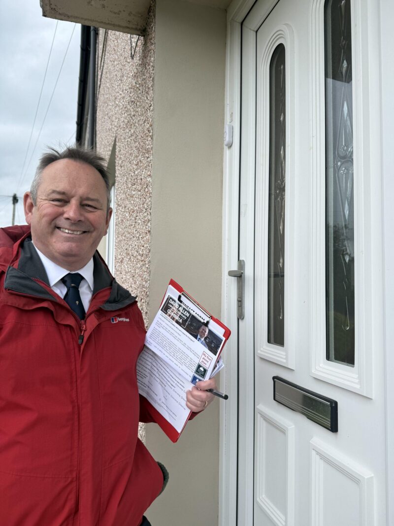 On the doorstep listening to residents